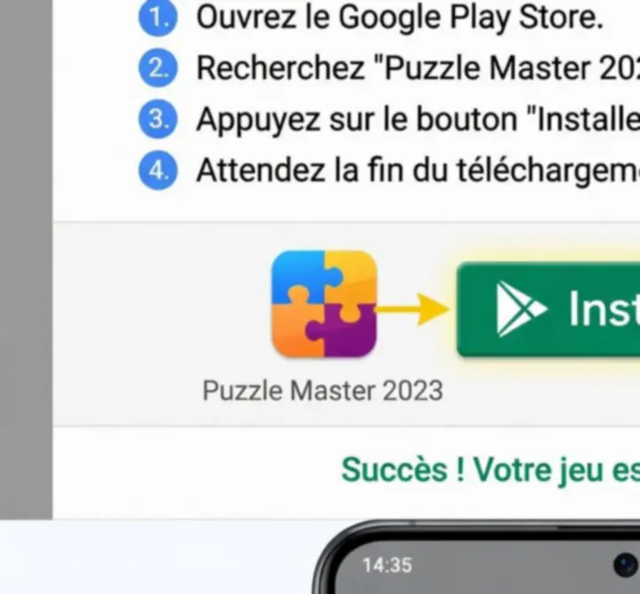 Guide visuel pour télécharger et installer la dernière mise à jour de SOIR CIRCLE via Google Play