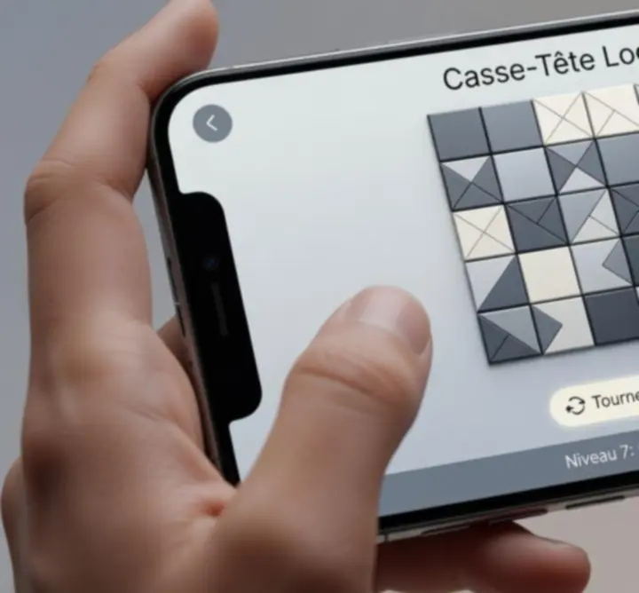 Niveau interactif de SOIR CIRCLE montrant un puzzle logique en cours de résolution